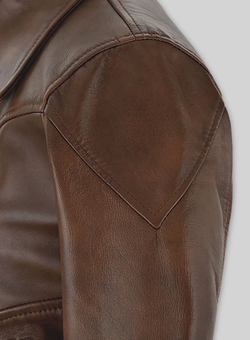Leathees Women Brown Celebrity Inspired Leather Jacket