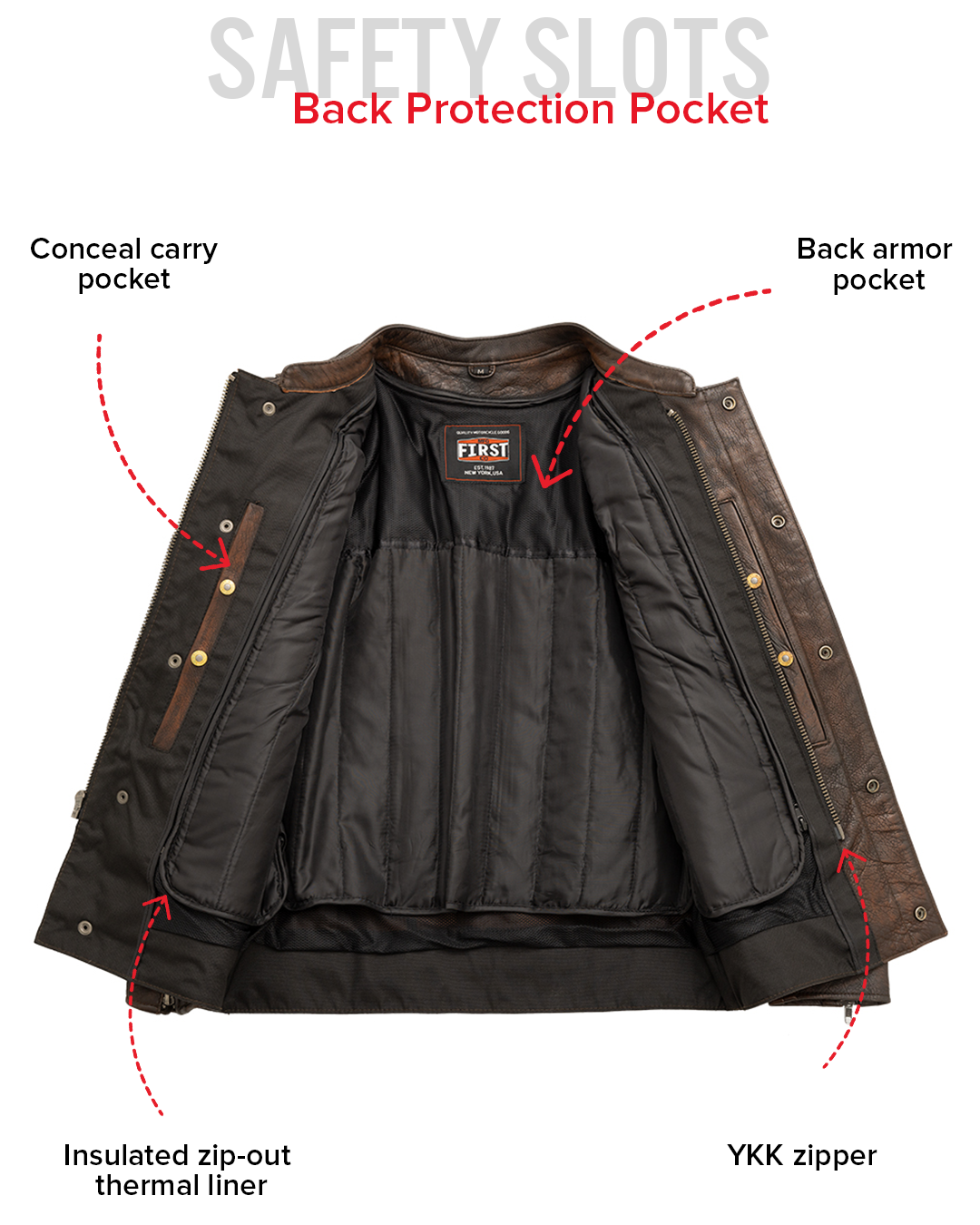 Leathees Mens Raider Black Motorcycle Leather Jacket