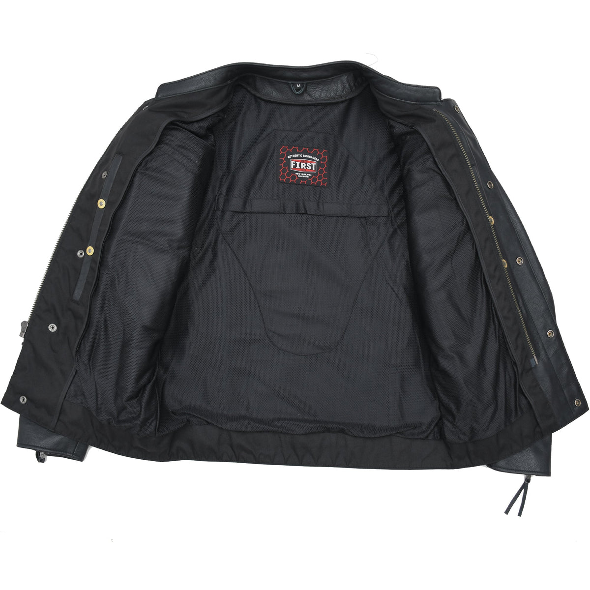 Leathees Mens Raider Black Motorcycle Leather Jacket