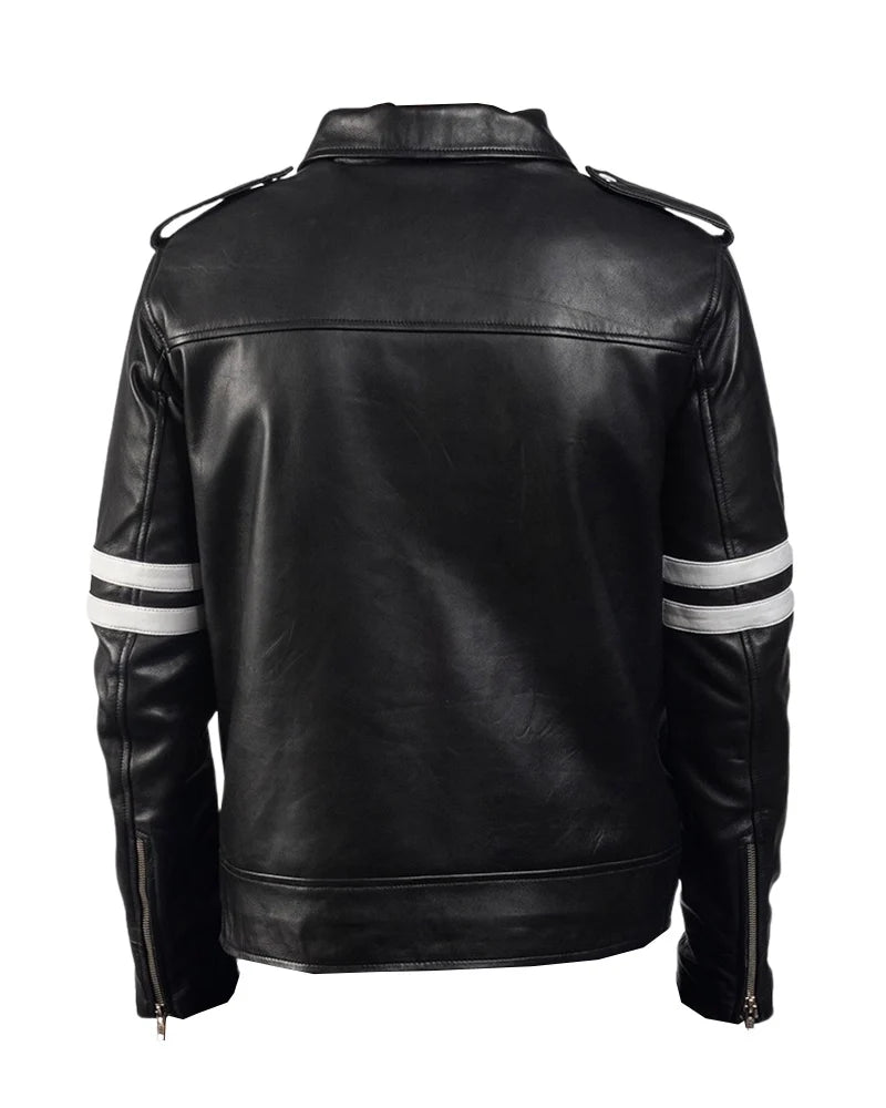 Leathees Mens Alex Mercer Prototype Black Leather Jacket