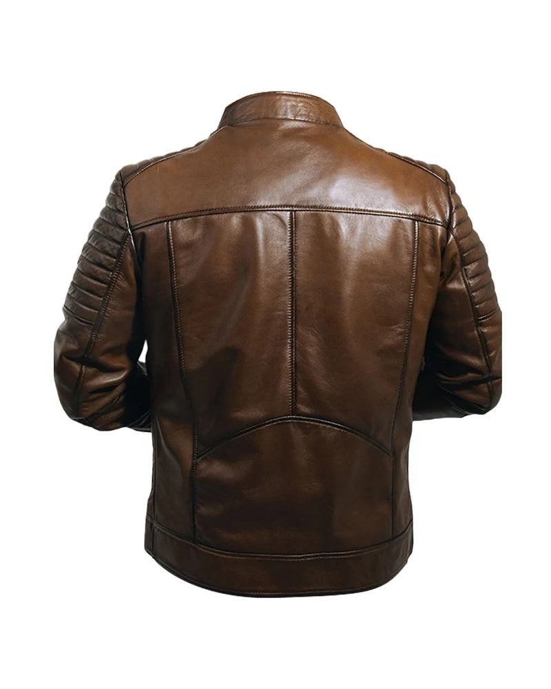 Leathees Mens Mars Brown Leather Jacket