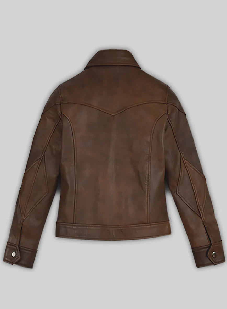 Leathees Women Brown Celebrity Inspired Leather Jacket