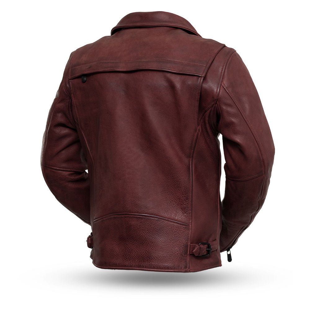 Leathees Mens Night Rider Black Motorcycle Leather Jacket