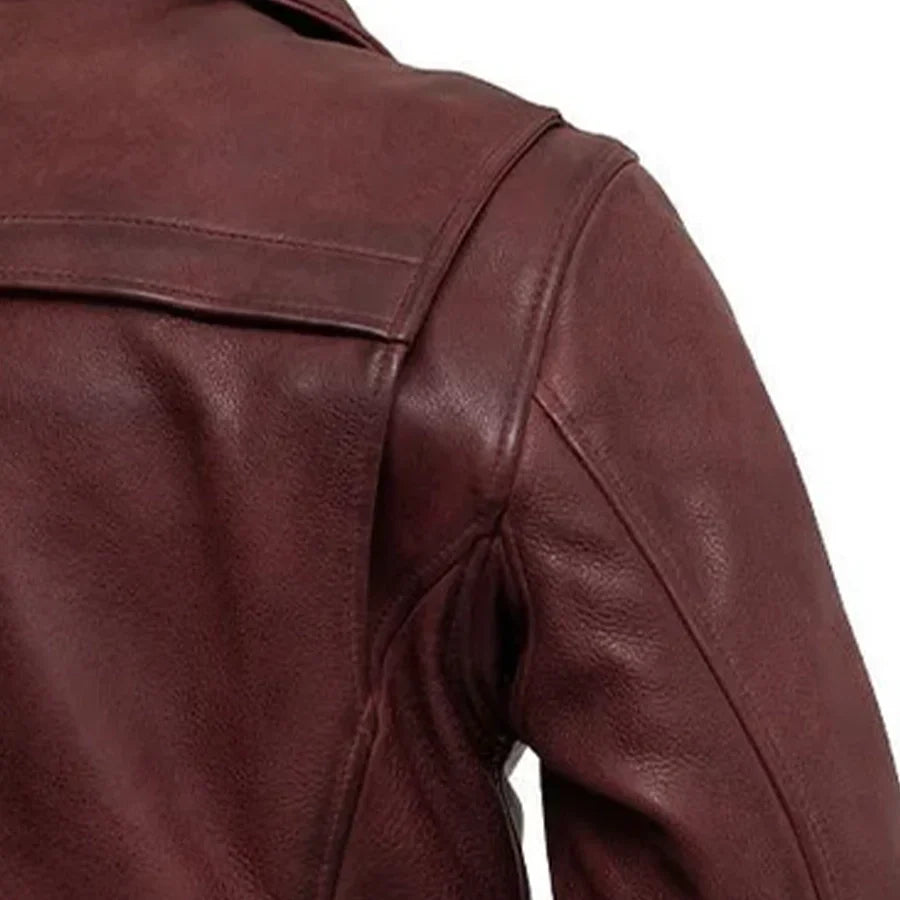 Leathees Mens Night Rider Black Motorcycle Leather Jacket