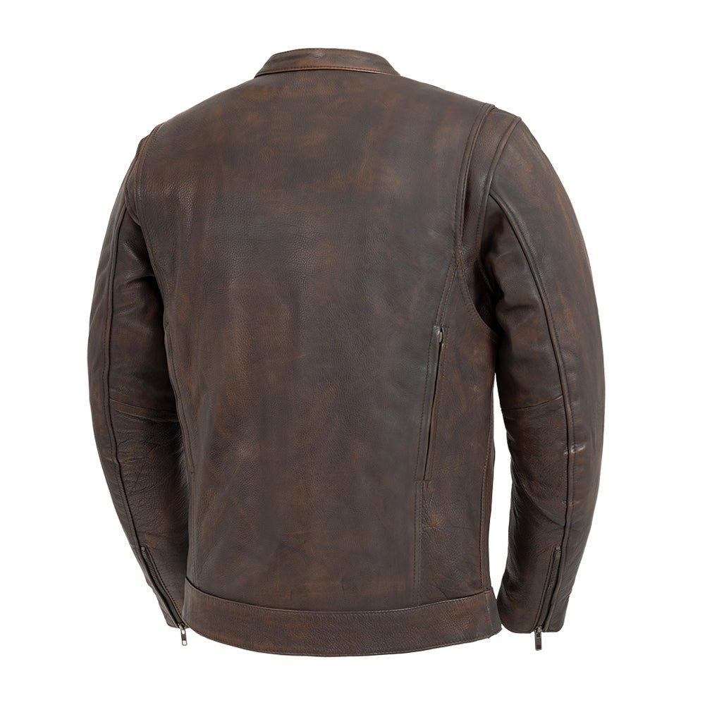 Leathees Mens Raider Black Motorcycle Leather Jacket