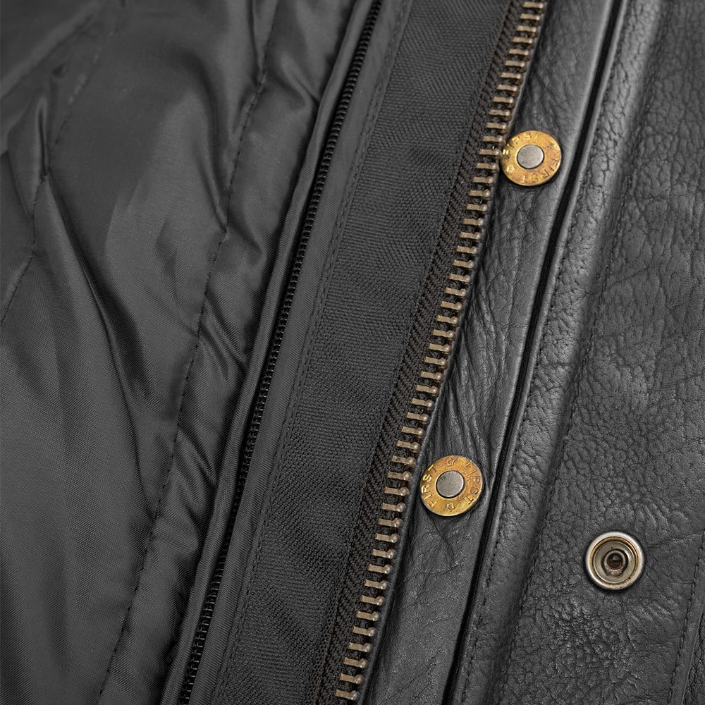 Leathees Mens Raider Black Motorcycle Leather Jacket