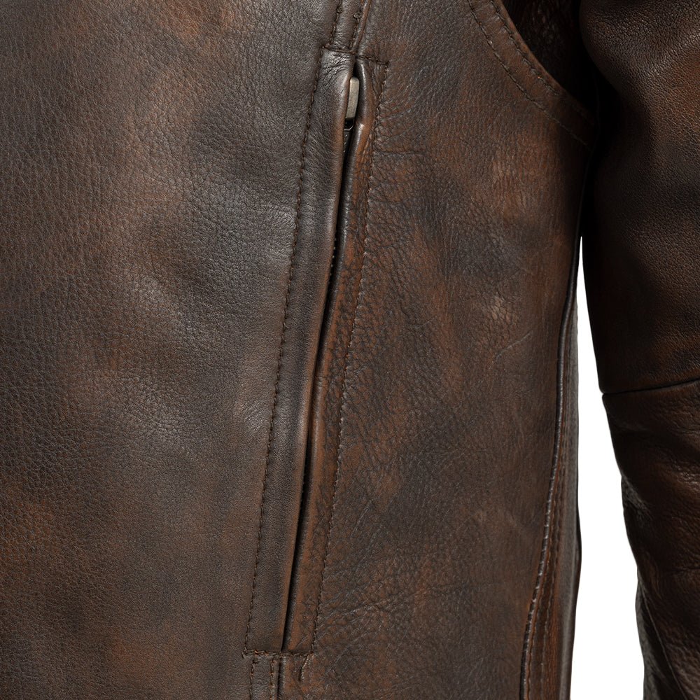 Leathees Mens Raider Black Motorcycle Leather Jacket