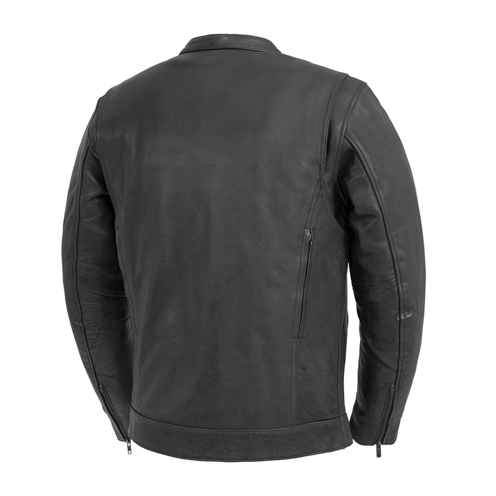 Leathees Mens Raider Black Motorcycle Leather Jacket