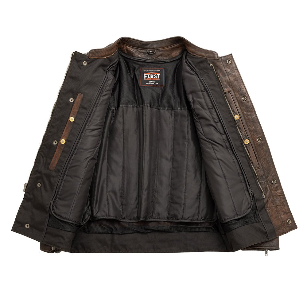 Leathees Mens Raider Black Motorcycle Leather Jacket