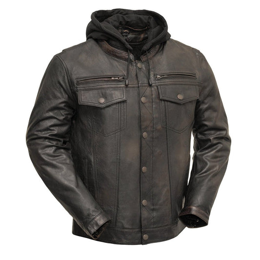 Leathees Mens Vendetta Lightweight Motorcycle Leather Jacket